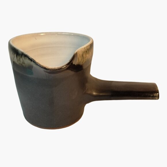 Stoneware Pitcher Cup Handle Pour Spout Yuzamashi Terracotta Stamped S P Rustic - Picture 1 of 9